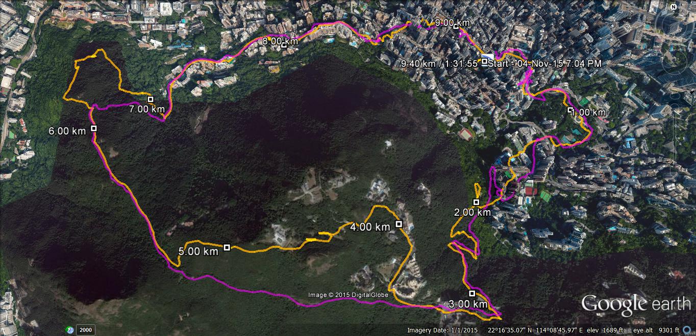 Caine Road 151104 9.40km 91mins plus Wimps