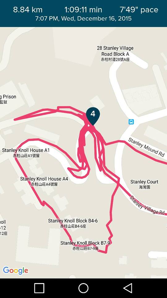 Stanley 151216 8.73km 69mins