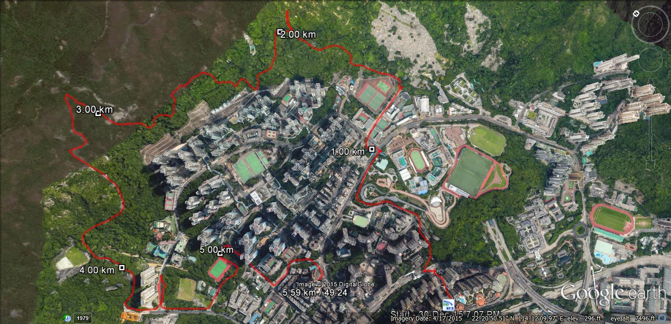 Diamond Hill 151230 5.59km 49mins