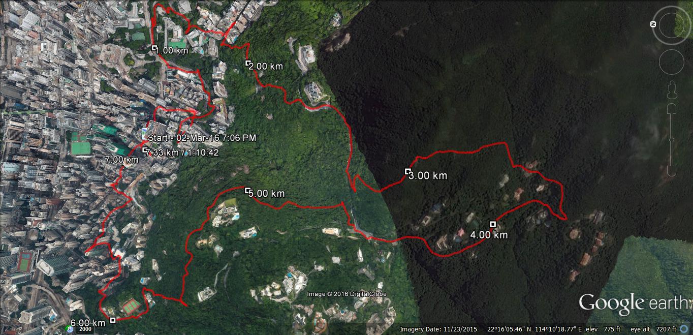 Hopewell Centre 160302 7.33km 70mins