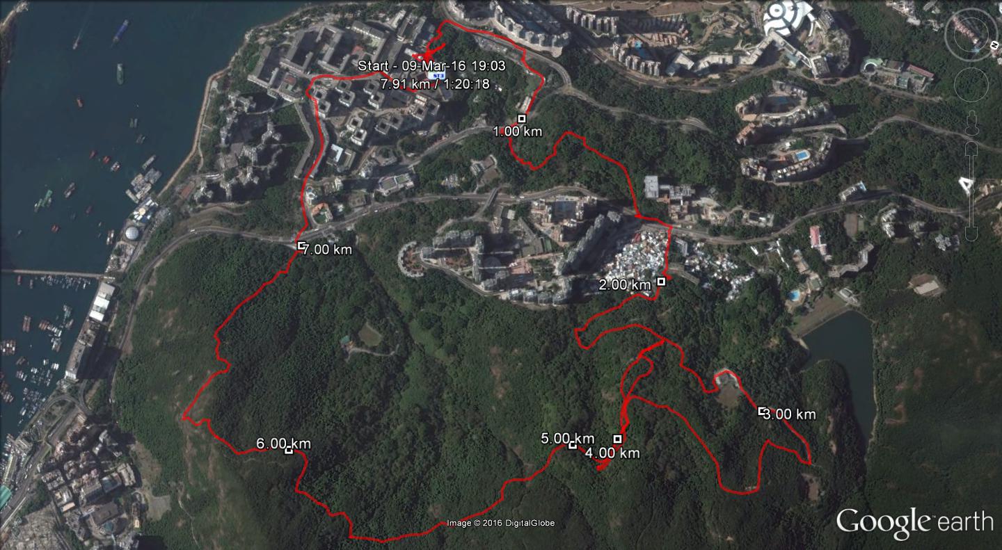 Wah Fu 160309 7.91km 80mins