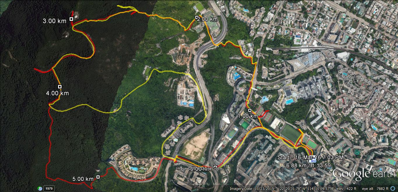 Shek Kip Mei 160316 6.88km 73mins