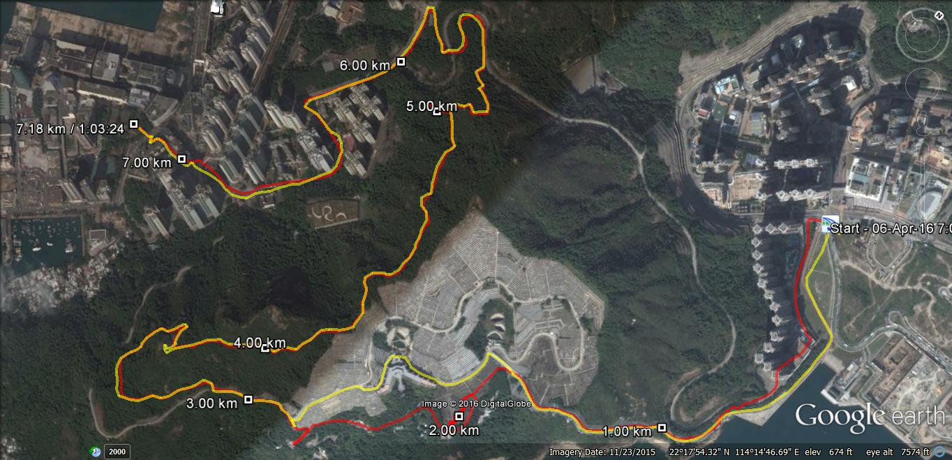  Tiu Keng Leng to Yau Tong 160406 7.18km 63min
