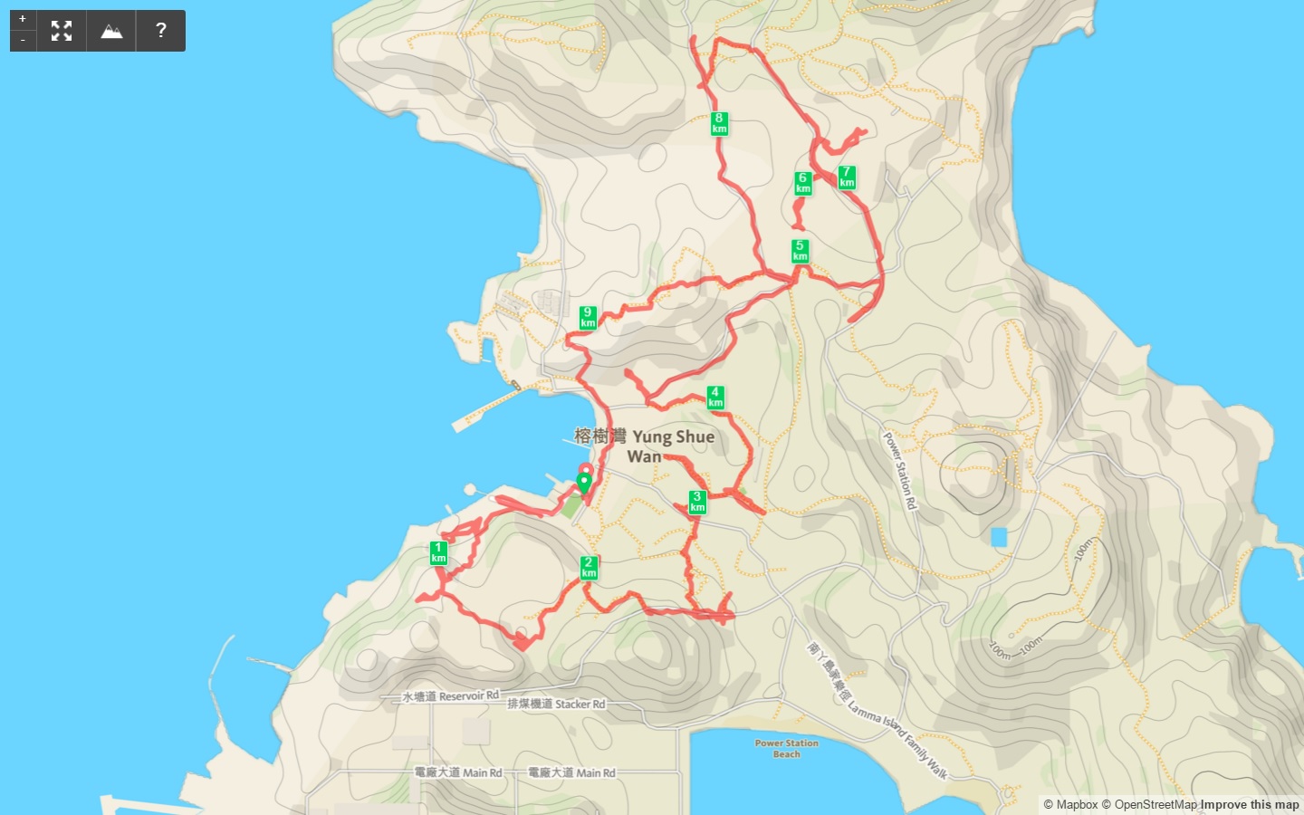 Yung Shue Wan setting the run