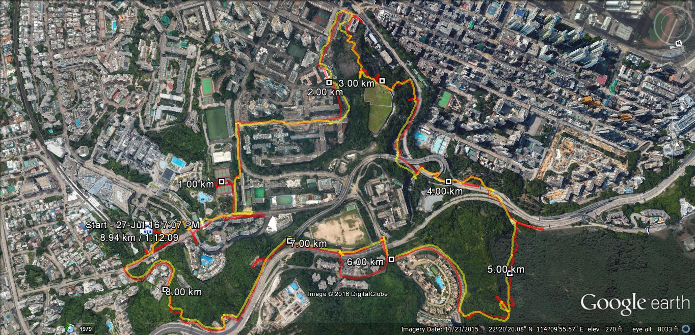 Kowloon Tong 160727 8.94km 72mins