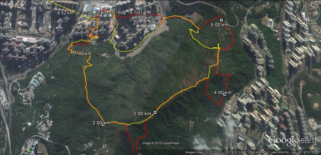 Tiu Keng Leng 160831 6.52km 83mins