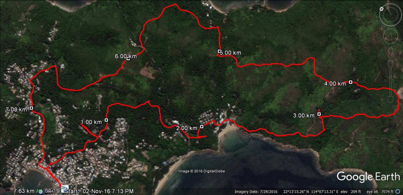 Yung Shue Wan Lamma 161102 7.63km 69mins