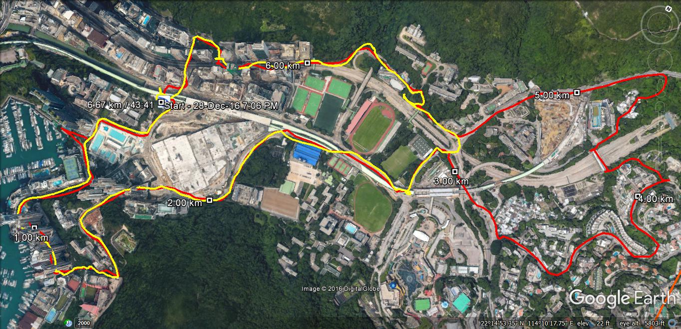 LSW 2094 Wong Chuk Hang 161227 6.67km 43mins