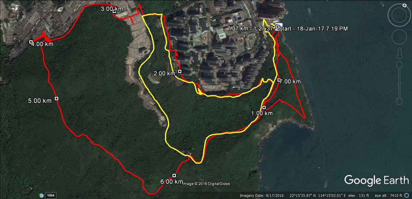  Siu Sai Wan 170118 7.37km 87mins