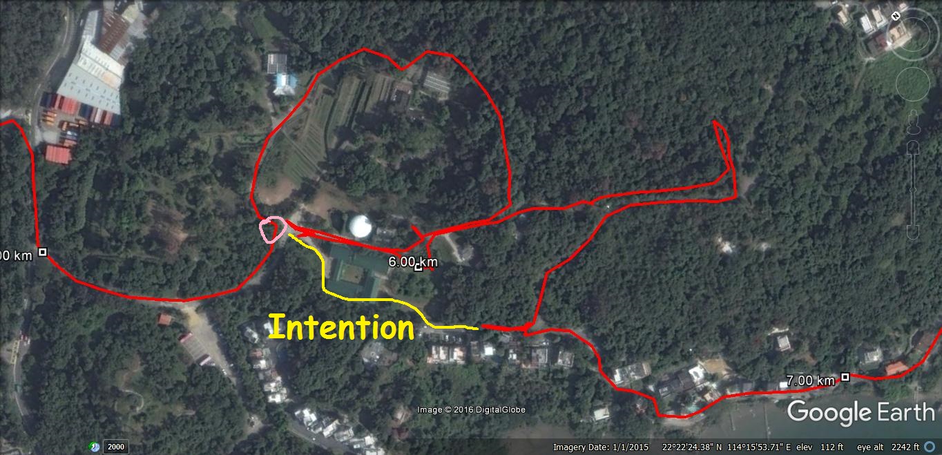 Pak Sha Wan to RHKYC 170125 7.49km 64mins