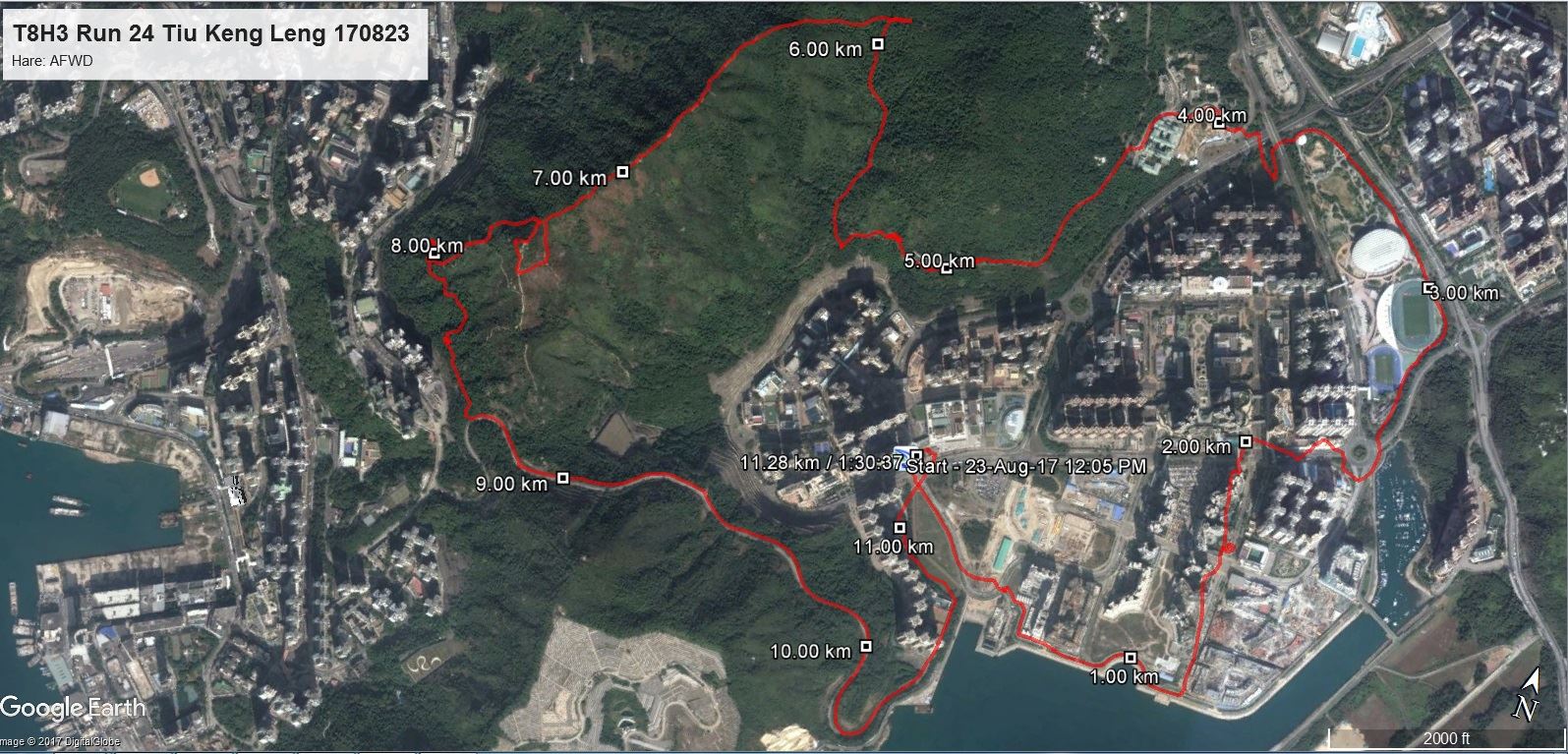 Tiu Keng Leng 170823 11.28km 90mins
