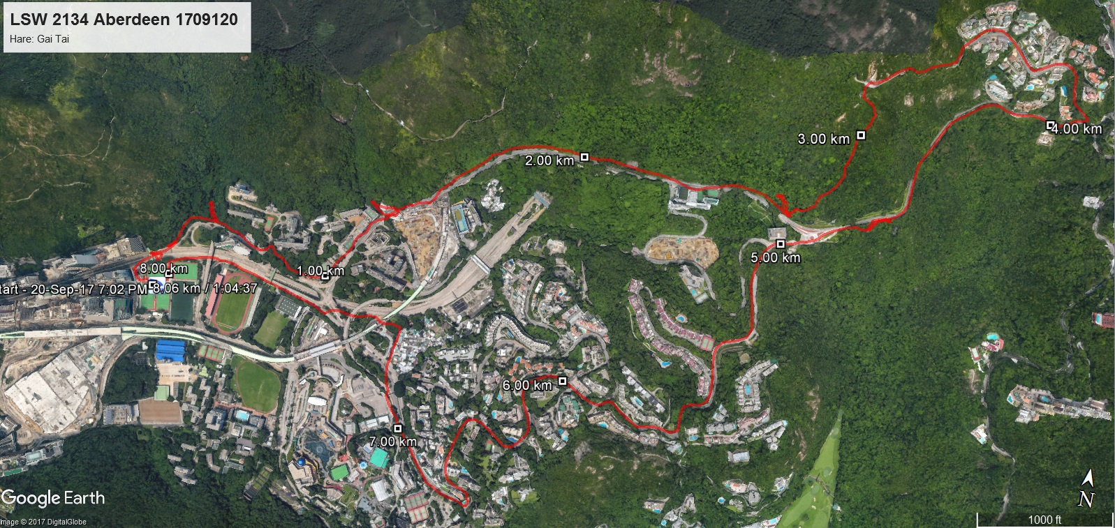 Wong Chuk Hang 1709120 8.06km 62mins