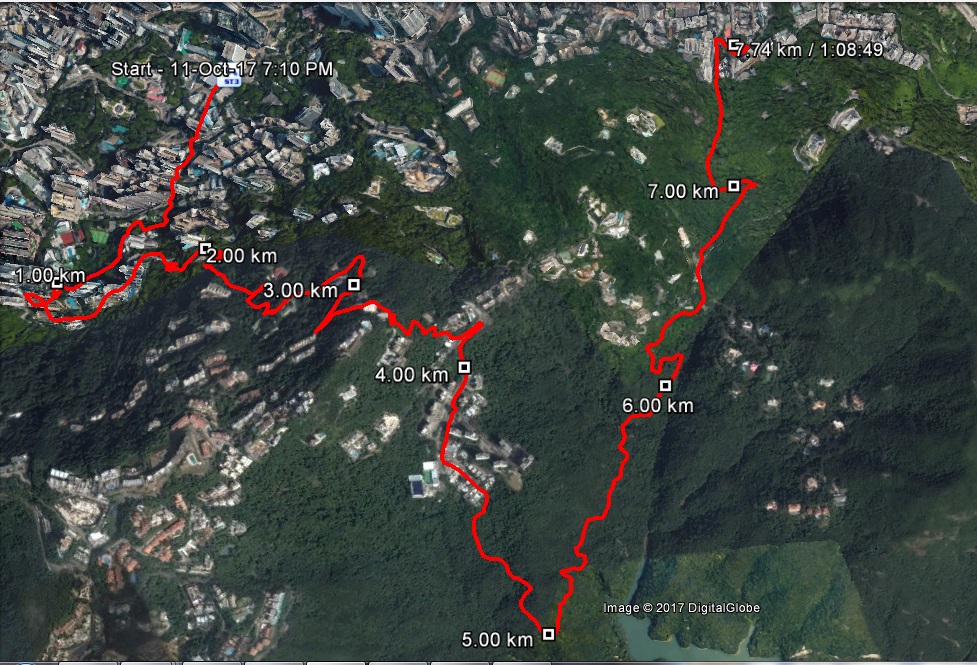 LSW 2137 HK Squash Centre to Stone Nullah Lane 171011 7.74km 68mins