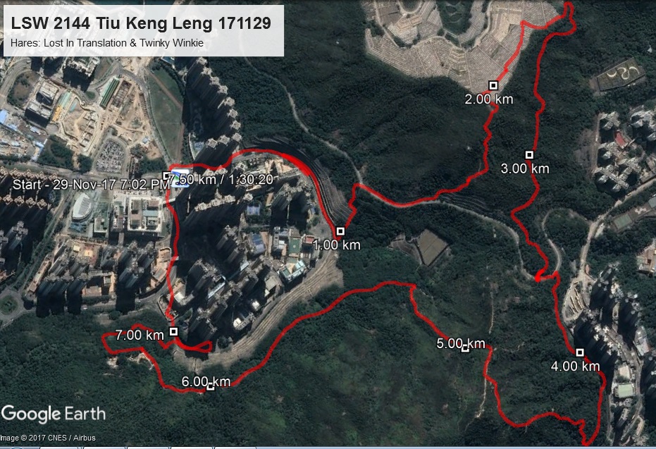 Tiu Keng Leng 171129 7.50km 90mins