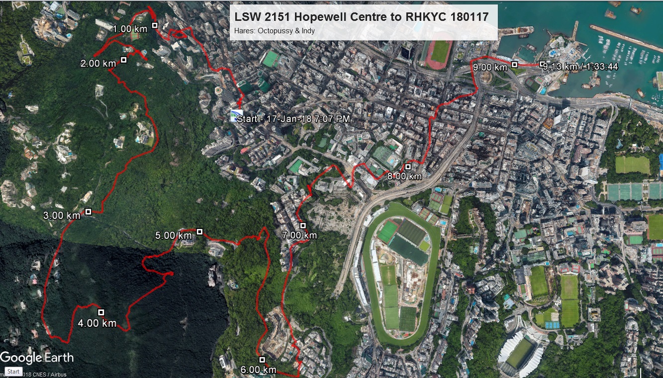 Hopewell Centre to RHKYC 180117 9.13km 93mins