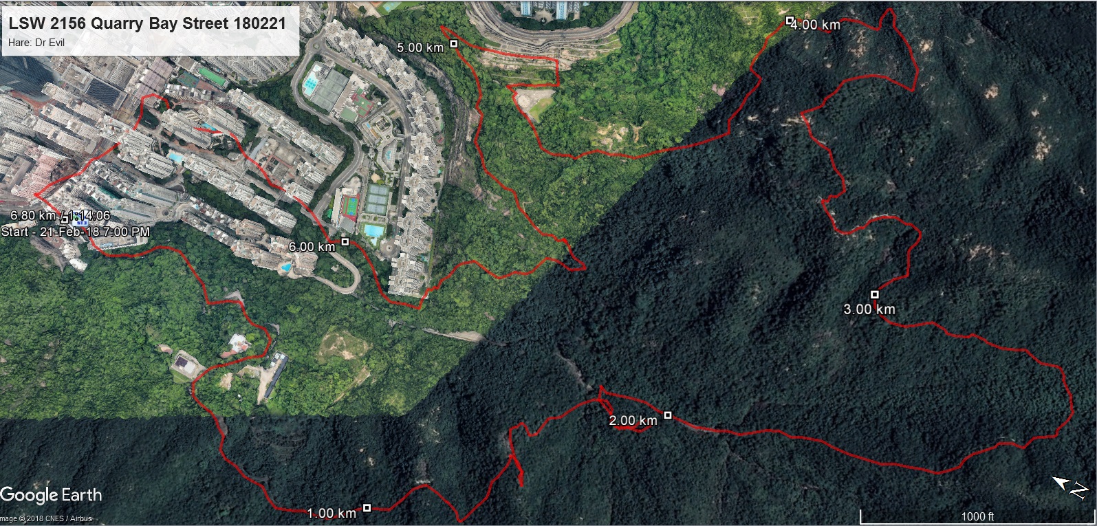 Quarry Bay Street 180221 6.80km 74mins