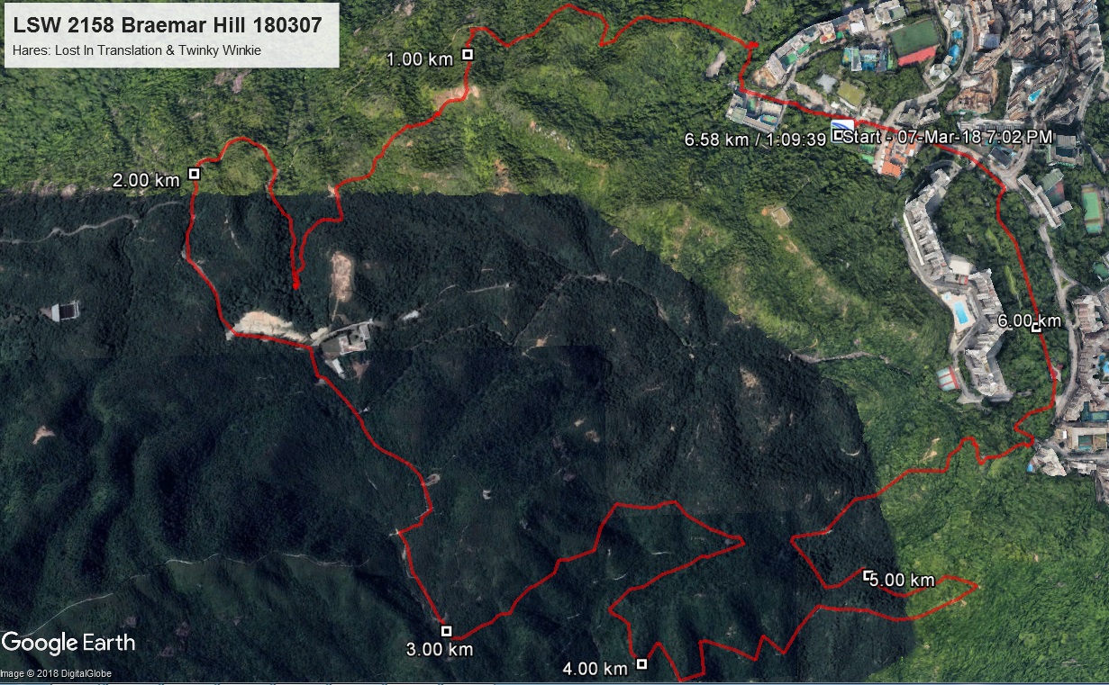 Braemar Hill 180307 6.58km 69mins