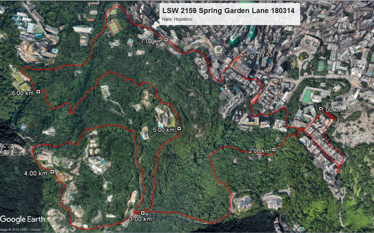 Spring Garden Lane 180314 7.60km 69mins