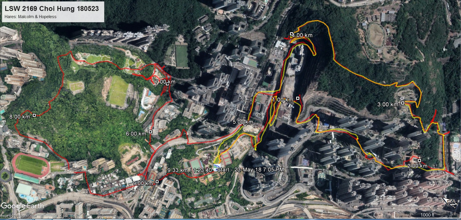 Choi Hung 180523 9.33km 87mins