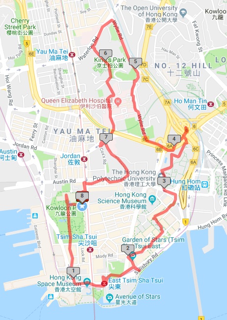 LSW 2191 Tsim Sha Tsui 181010 8.09km 42mins