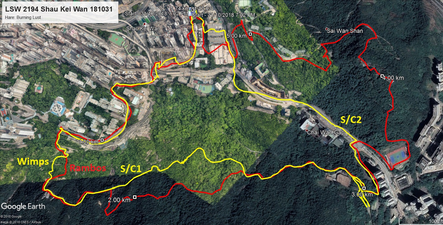 Shau Kei Wan 181031 5.74km 72mins
