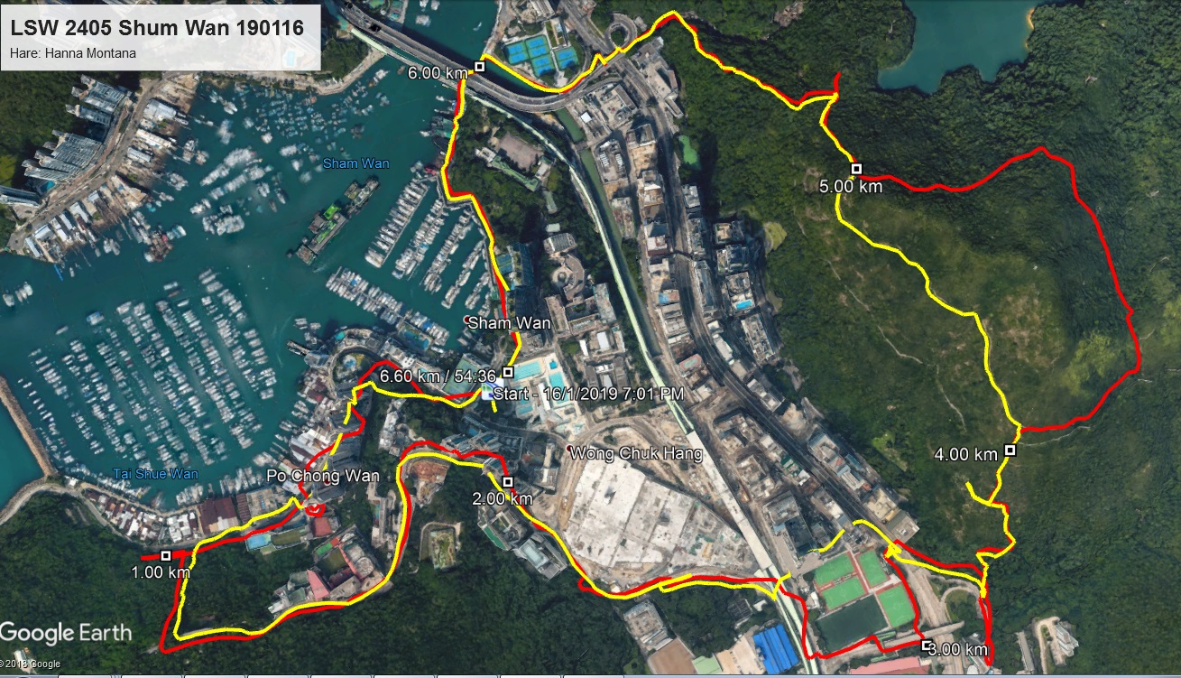 Shum Wan 190116 6.60km 54mins