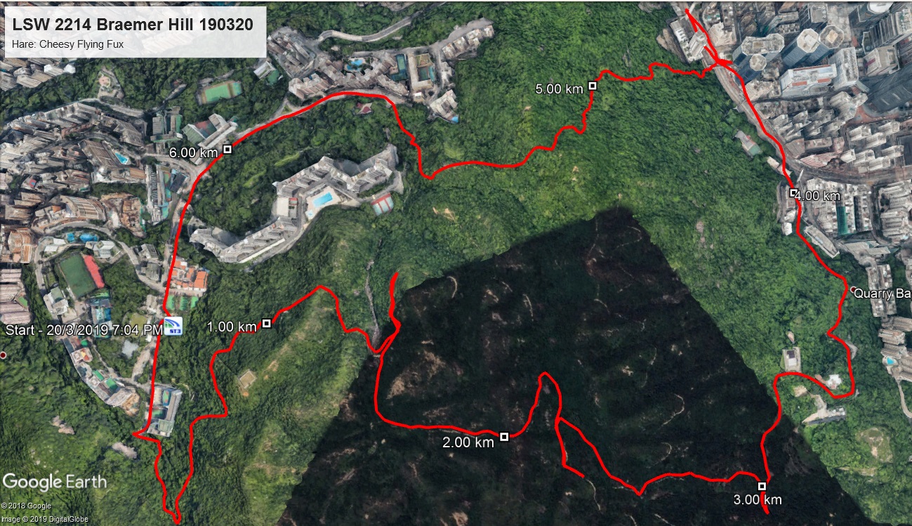 Braemer Hill 190320 6.38km 67mins