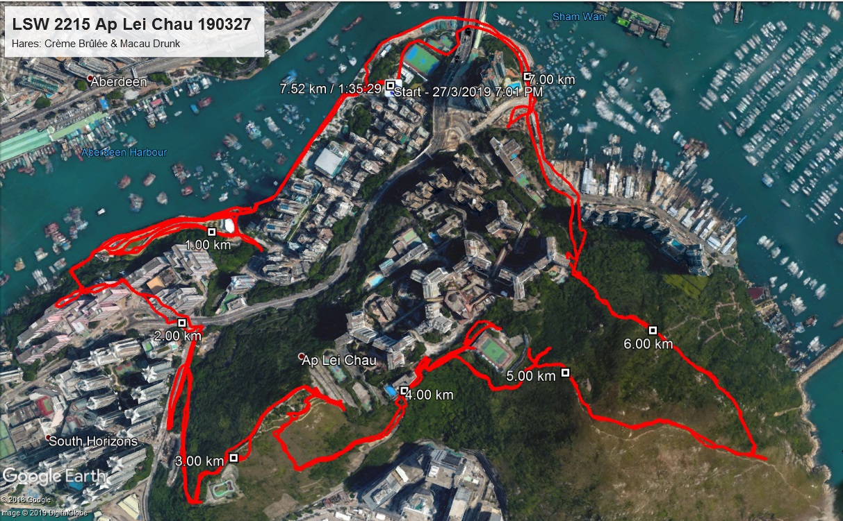 Ap Lei Chau 190327 7.52km 95mins
