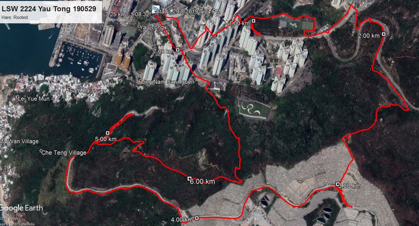 Yau Tong 190529 7.25km 69mins