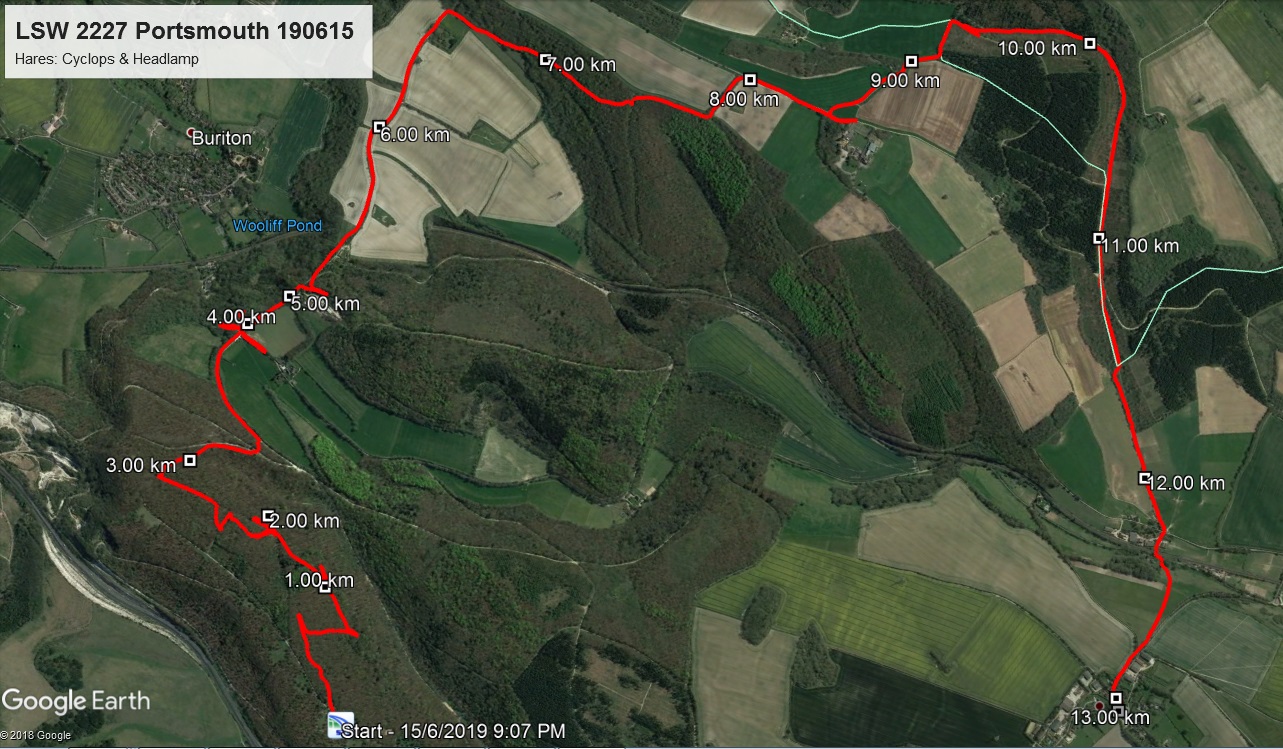 LSW 2227 Portsmouth 190615 13.06km 109mins