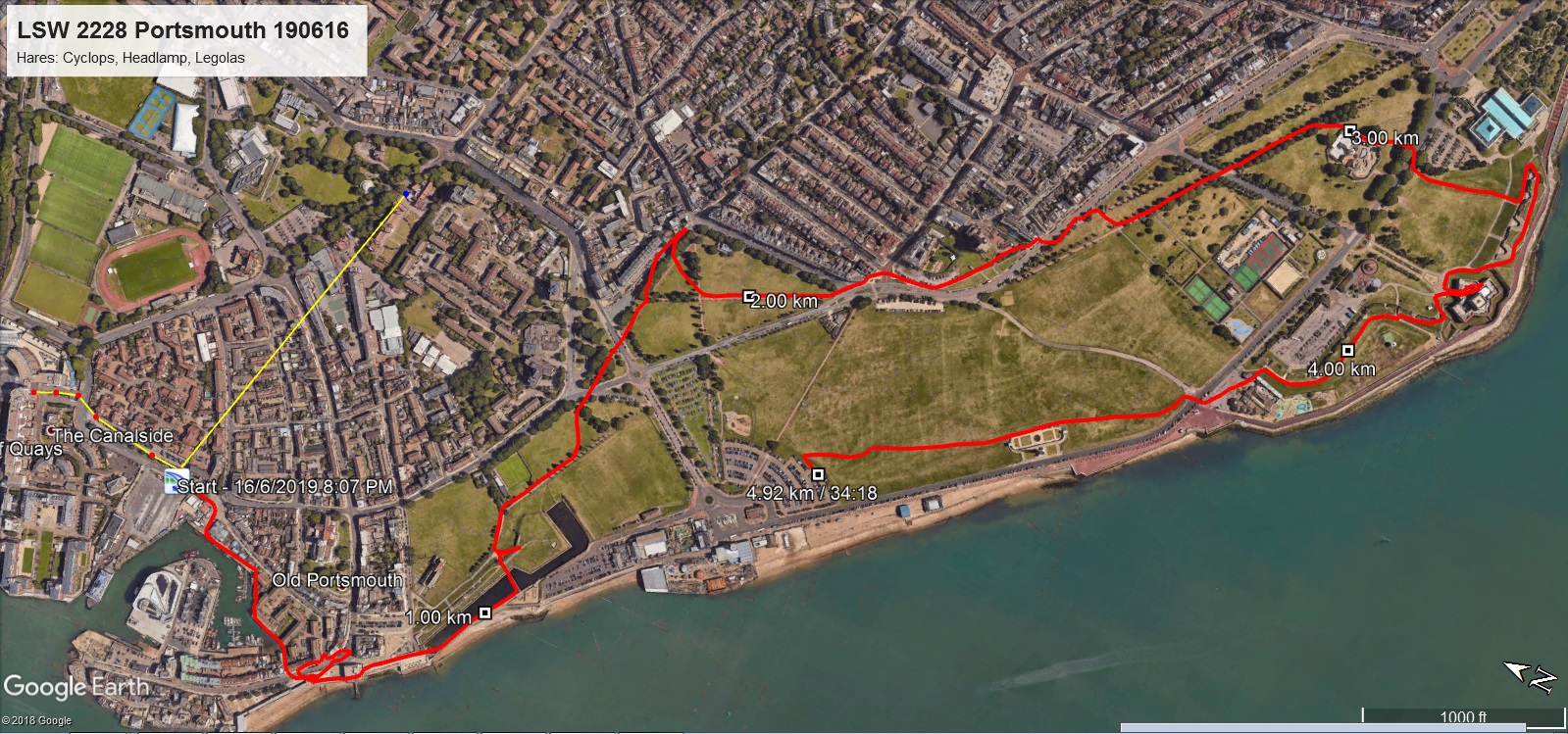 LSW 2228 Portsmouth 190616 5.28km 39mins