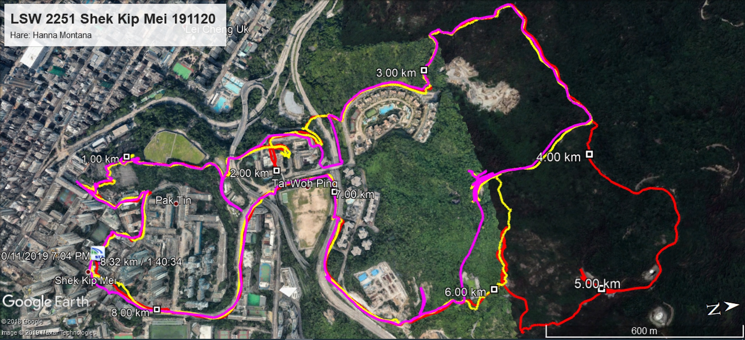 Shek Kip Mei 191120 8.32km 100mins