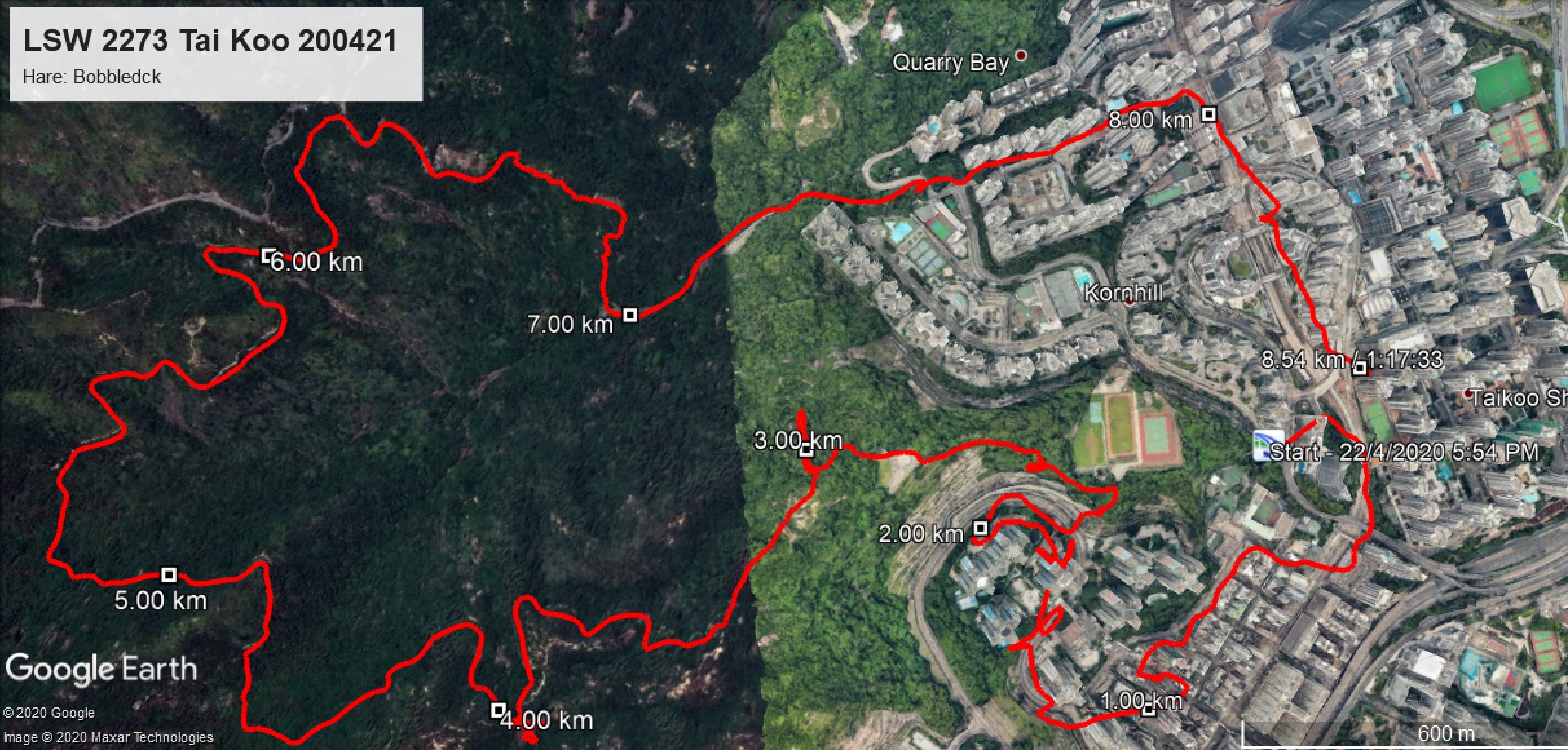 Tai Koo 200421 8.54km 77mins