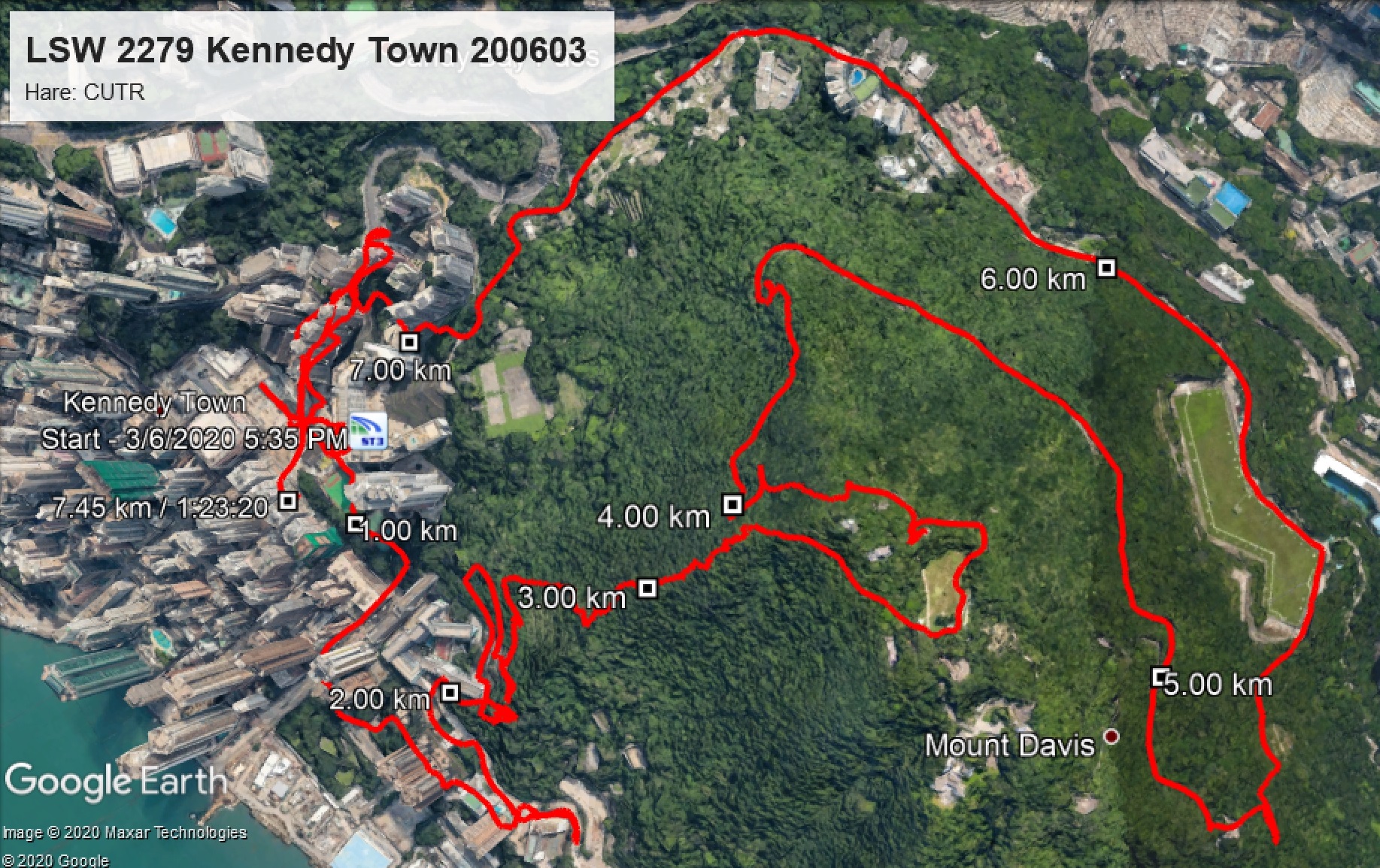 Kennedy Town 200603 7.45km 83mins
