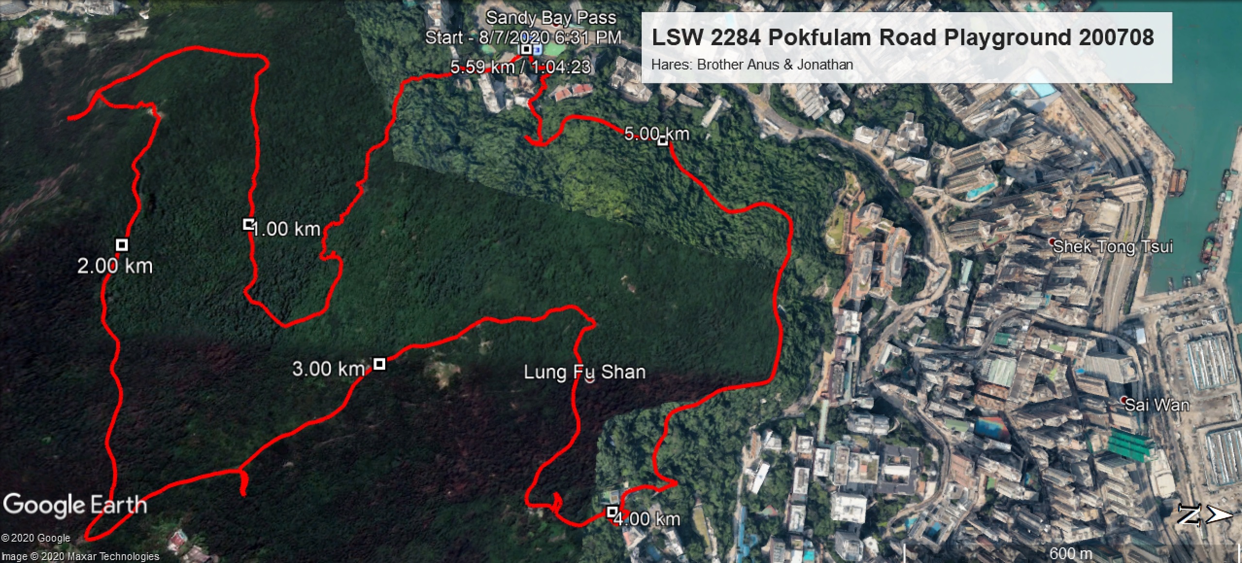 Pokfulam Road Playground 200708 5.53km 64mins