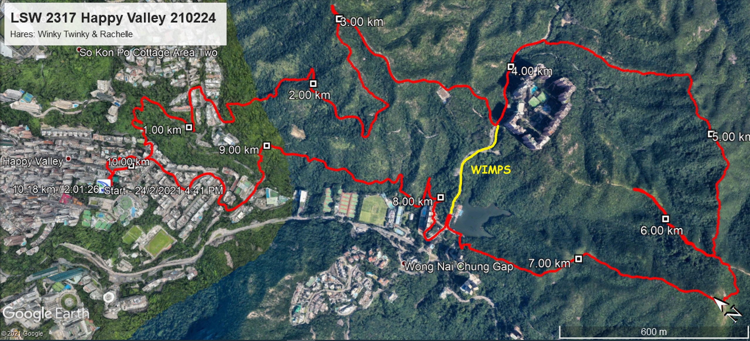 Happy Valley 210224 10.18km 121mins