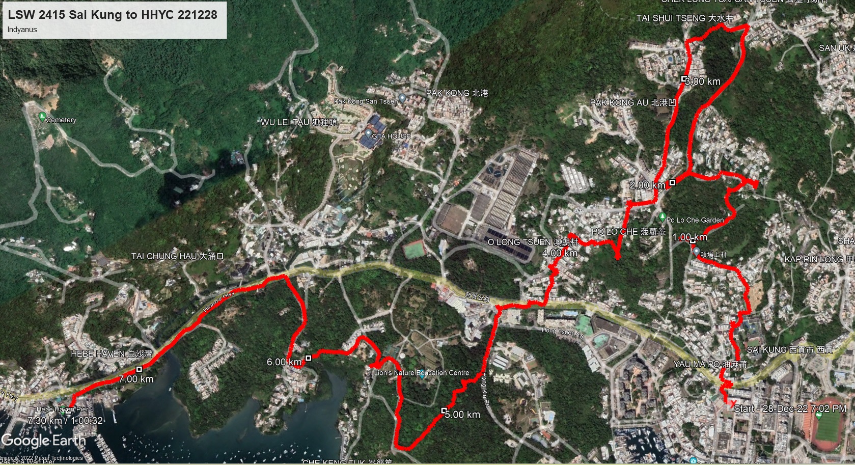  Sai Kung to HHYC 221228 7.30km