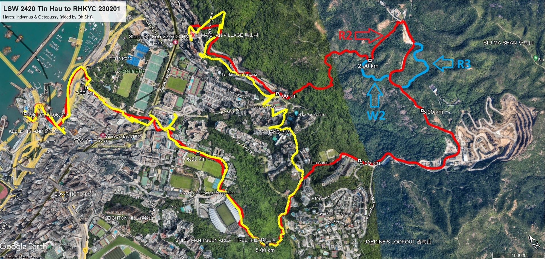 Tin Hau to RHKYC 230201 8.51km