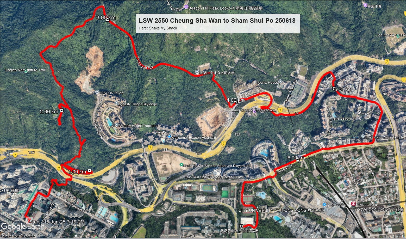 Cheung Sha Wan to Sham Shui Po 250618 6.87km
